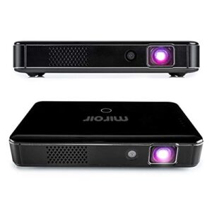 miroir m220 hd portable projector – usb-c – rechargeable battery – home and outdoors (renewed premium)