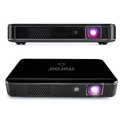 Miroir M220 HD Portable Projector - USB-C - Rechargeable Battery - Home and Outdoors (Renewed Premium)