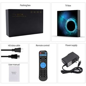 Android TV Box, Android Box 10.0 4GB RAM 32GB ROM H616 Quad-core 64bit with 2.4G/5G Dual WiFi Ethernet USB 3.0/ BT 5.0/ HD 6K TV Box