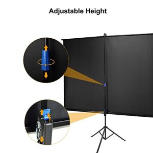 CHYSP Projector Screen Projector Screen 72 100 Inches Tripod Stand 16:9 Portable Projection Screen 4K 3D Movies Screen for Home Office Indoor Outdoor (Size : 100 inch)