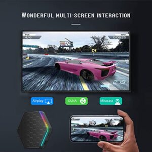 Android TV Box 12.0,Smart Android TV Box Allwinner H618 Quad-core CPU with 4GB RAM 32GB ROM Supports 2.4G/5.0GHz WiFi6 Ethernet 100M 3D 6K Ultra HD Bluetooth5.0 USB2.0 Mini Smart TV Box 2023