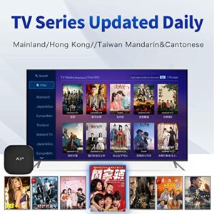 A3-II 电视盒 IPTV Chinese 2023 全新二代本 A3升级版 普通话粤语频道 Massive Movies& TV Series Smart Andriod Box