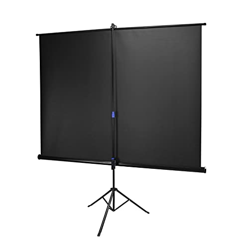 FZZDP Projector Screen 72 100 Inches Tripod Stand 16:9 Portable Projection Screen 4K 3D Movies Screen for Home Office Indoor Outdoor ( Size : 72 inch )
