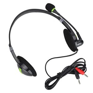 wisoqu wired headset,3.5mm/usb customer service over ear headphones corded headsets with noise cancelling microphone (3.5mm model)