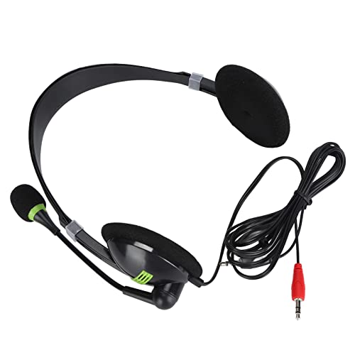 Wisoqu Wired Headset,3.5mm/USB Customer Service Over Ear Headphones Corded Headsets with Noise Cancelling Microphone (3.5mm Model)