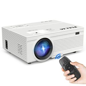 mini portable projector 1080p home theater video projector – full hd 8500 lumens led movie projector compatible with hdmi, ps4, vga, usb, tf, av, laptop, smartphone, small outdoor projector