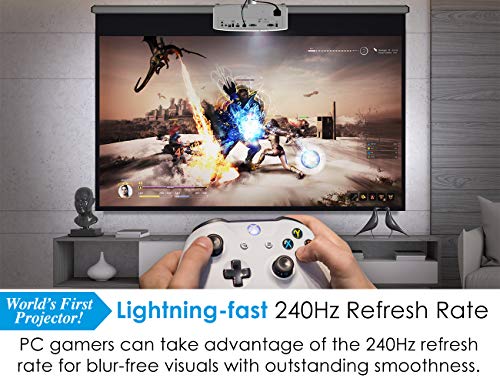 Optoma UHD50X True 4K UHD Projector for Movies & Gaming | 240Hz Refresh Rate | Lowest Input Lag on 4K Projector | Enhanced Gaming Mode 16ms Response Time | HDR10 & HLG Compatibility | 3400 lumens