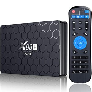 android tv box 12.0, x98h pro smart tv box h618 4gb 32gb support 2.4g/5.8g wifi6 1000m ethernet lan bluetooth 5.0 3d/6k video android box set top tv box