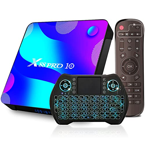 Android TV Box 2023 Android TV Box 11.0 4GB RAM 32GB ROM 4K RK3318 with 2.4G 5G WiFi Bluetooth 4.0 with Mini Wireless Keyboard TV Box Android Ethernet LAN USB 3.0 Smart TV Box Android Box