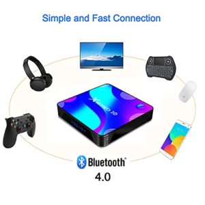 Android TV Box 2023 Android TV Box 11.0 4GB RAM 32GB ROM 4K RK3318 with 2.4G 5G WiFi Bluetooth 4.0 with Mini Wireless Keyboard TV Box Android Ethernet LAN USB 3.0 Smart TV Box Android Box