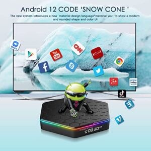 Newest Android TV Box 12.0, T95Z Plus Android TV Box 4GB 32GB Allwinner H618 Quad core 64-bit Smart Android TV Box with 2.4/5GHz Dual-WiFi 6K UHD WiFi 6 BT5.0 Ethernet 100M