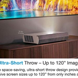 Optoma CinemaX P2 Smart 4K UHD Laser Projector for Home Theater 3000 Lumens Superior Image with Laser & 6-Segment Color Wheel (Renewed)