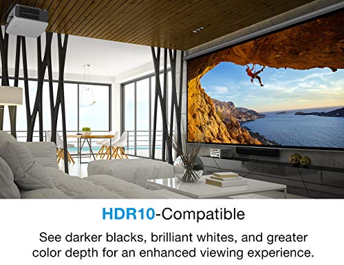 Optoma UHD65 True 4K UHD Cinema Projector for Home Theater Enthusiasts | Accurate Color with 6-Segment Color Wheel | HDR10 | Puremotion Technology | Limited Edition - White Color