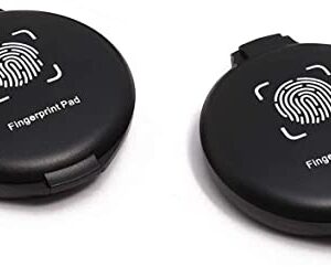 Fingerprint Ink Pad (Pack of 2) - Thumbprint Ink Pad for Notary Supplies Identification Security ID Fingerprint Cards Law Enforcement Fingerprint kit Black Ink pad Stamp pad huella dactilar