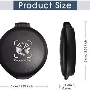 Fingerprint Ink Pad (Pack of 2) - Thumbprint Ink Pad for Notary Supplies Identification Security ID Fingerprint Cards Law Enforcement Fingerprint kit Black Ink pad Stamp pad huella dactilar