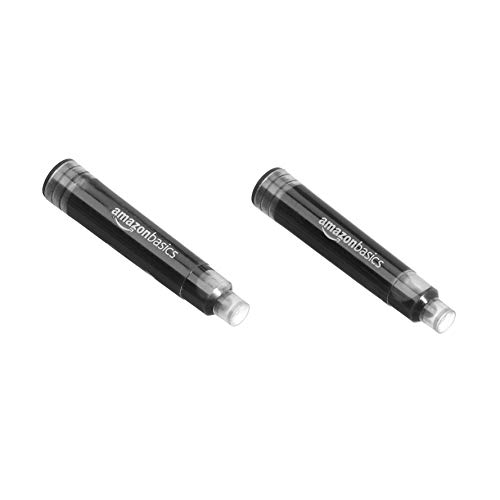 Amazon Basics Fountain Pen with two replacement cartridges- Medium Point, Black Ink