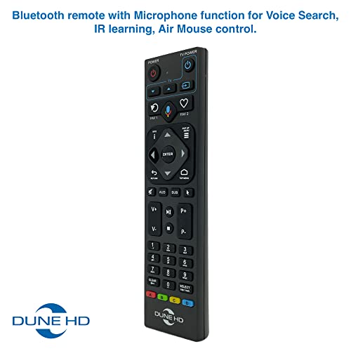 Dune HD Real Vision 4K Duo | D Vision | HDR 10+ | Ultra HD | Media Player and Android Smart TV Box | RTD1619 RD | 2X 3.5/2.5" HDD Racks, HD-Audio, HDMI, BT, WiFi, 4GB / 32GB, MKV, H.265, 4Kp60