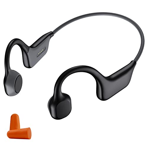 Bone Conduction Headphones, Bluetooth 5.0 Open-Ear Headphones with Built-in Mic, Waterproof Sweat Resistant Wireless Earphones for Running,Cycling,Hiking,Gym,Climbing,Driving