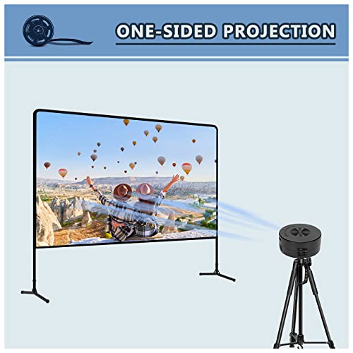 GT GETCO TECH Projector Screen and Stand, Huge Portable Projector Screen, 180 inch Wrinkle-Free Projection Screen, HD 4K Indoor Outdoor Projector Screen, Movie Screen for Home Theater Backyard Cinema