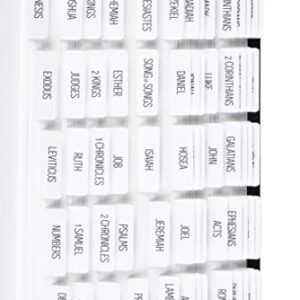 DiverseBee Laminated Bible Tabs (Large Print, Easy to Read), Bible Journaling Supplies, Bible Book Tabs, Christian Gift, 66 Bible Tabs Old and New Testament, Includes 11 Blank Tabs (Magnolia)