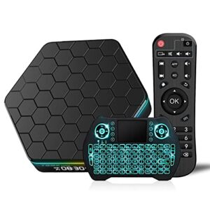 2023 android tv box 12.0, t95z plus android tv box allwinner h618 4gb ram 64gb rom 3d 4k/uhd 6k hdr 10+ h.265 2.4g/5g dual wifi ethernet bluetooth 5.0 with mini wireless keyboard, smart android box
