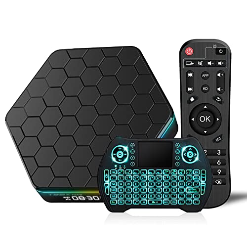 2023 Android TV Box 12.0, T95Z Plus Android TV Box Allwinner H618 4GB RAM 64GB ROM 3D 4K/UHD 6K HDR 10+ H.265 2.4G/5G Dual WiFi Ethernet Bluetooth 5.0 with Mini Wireless Keyboard, Smart Android Box