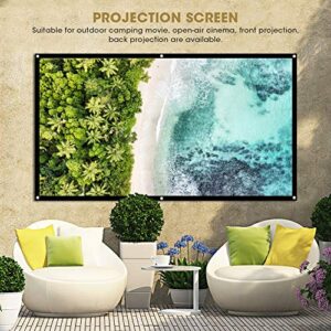 16:9 Projection Screen, Thicken Portable Foldable Non-Crease Soft Projection Screen, with Hook, for Open-air Cinema Indoor Outdoor(40 inches)