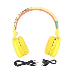 kids bluetooth headphones,over-ear foldable noise cancelling headset,cute cartoon wired/wireless headphones,built in microphone,stereo sound,for phones tablets laptops