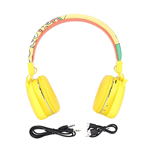 Kids Bluetooth Headphones,Over-Ear Foldable Noise Cancelling Headset,Cute Cartoon Wired/Wireless Headphones,Built in Microphone,Stereo Sound,for Phones Tablets Laptops