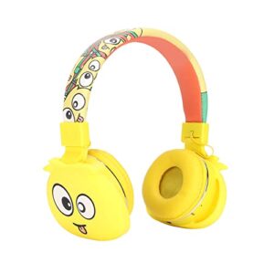 Kids Bluetooth Headphones,Over-Ear Foldable Noise Cancelling Headset,Cute Cartoon Wired/Wireless Headphones,Built in Microphone,Stereo Sound,for Phones Tablets Laptops