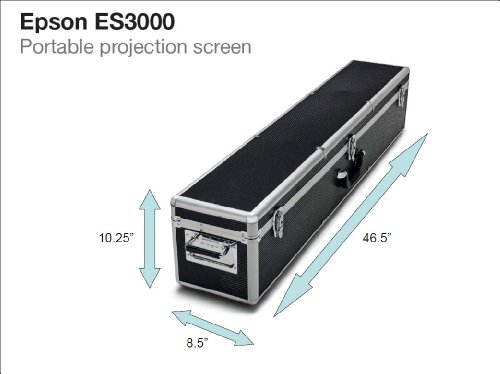 Epson ES3000 Ultra Portable Projection Screen (V12H002S3Y),Black/White