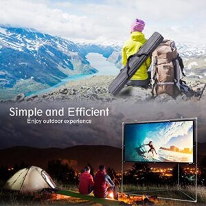 Pyle 72" Outdoor Portable Matt White Theater TV Projector Screen w/ Triangle Stand - 72 inch, 16:9, 1.15 Gain Full HD Projection for Movie / Cinema / Video / Film Showing outside Home - PRJTPOTS71