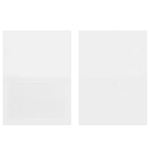 48 Pack Photo Frame Cards with Envelopes, Notecards for 4x6 Picture Insert (White)