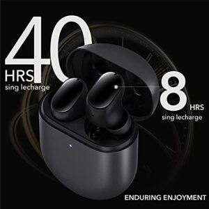 Xiaomi Redmi Buds 3 Pro, Bluetooth 5.2 Headphones Earphones Ambient Noise Canceling Fast Charging IPX4 Compatible with Dual Connection Function Wireless Headphones, Black