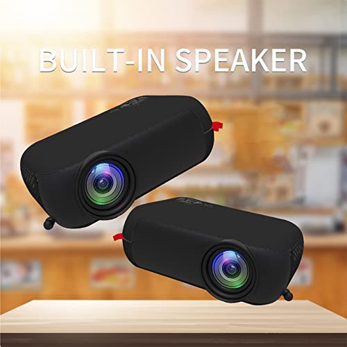 Multifunctional Mini Projector, 1080P HD Household Portable Projector, Built-in Speaker, Various Interfaces, 14-100 Inch Projection Screen