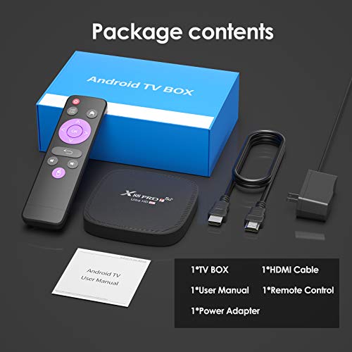 Android 10.0 TV Box, Android Box RAM 2GB ROM 16GB H313 Quad-Core Support 4K 2.4G/5.8G Dual WiFi HD 2.0 Ethernet