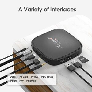 Android 10.0 TV Box, Android Box RAM 2GB ROM 16GB H313 Quad-Core Support 4K 2.4G/5.8G Dual WiFi HD 2.0 Ethernet