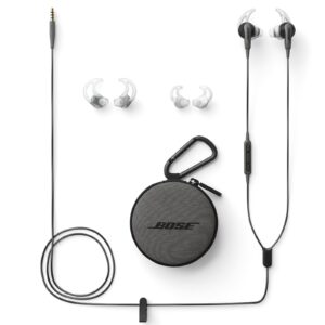 bose soundsport, in-ear sports headphones for apple devices, (water and sweat resistant headphones), charcoal