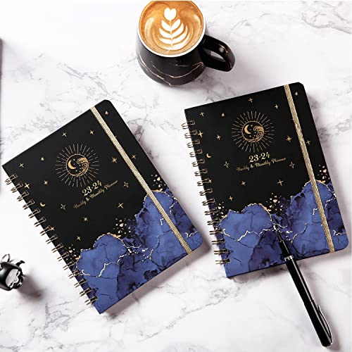 2023-2024 Planner - Weekly Monthly Planner 2023-2024, Jul 2023 - Jun 2024, Academic Planner 2023-2024, 8.5" x 6.4" Planner, Flexible Hardcover, Strong Twin - Wire Binding, Inner Pocket