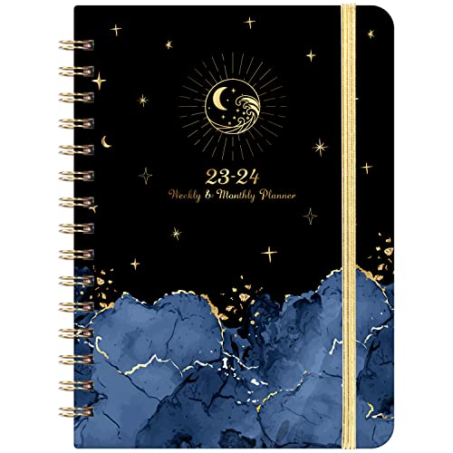 2023-2024 Planner - Weekly Monthly Planner 2023-2024, Jul 2023 - Jun 2024, Academic Planner 2023-2024, 8.5" x 6.4" Planner, Flexible Hardcover, Strong Twin - Wire Binding, Inner Pocket