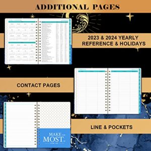 2023-2024 Planner - Weekly Monthly Planner 2023-2024, Jul 2023 - Jun 2024, Academic Planner 2023-2024, 8.5" x 6.4" Planner, Flexible Hardcover, Strong Twin - Wire Binding, Inner Pocket