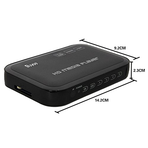 Buyee Portable HD for 1080P Resolution Multi Media Player 3 Outputs Hdmi, Vga, Av, 2 Inputs Sd Card