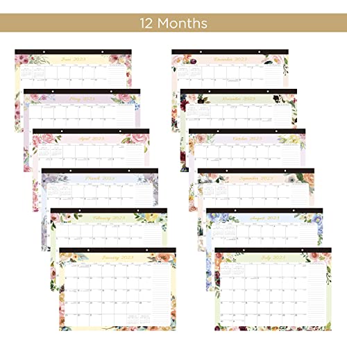 2023 Desk Calendar - 17” x 12” Large Monthly Desk Pad Calendar for Planning & Organizing - 12 Months Desktop/Wall Calendar Runs from January 2023 to December 2023