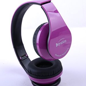 Beyution Wireless Bluetooth Headphones for Apple iPhone 6/6plus/5s/5/5c/4s/4/3/2 all Ipad iTouch Mac IPOD SAMSUNG GALAXY S5/S4/S3; Note 2/3/4 LG and all portable deive with bluetooth (513 Pure Purple)