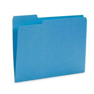 Blue Summit Supplies Ocean Tone Colored File Folders Letter Size, 1/3 Cut Top Tab File Folders, Assorted Blue and Green Colored, for Organizing and File Cabinet Storage, 100 Pack