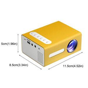 Portable USB LED TF AV 0.38x0.28in HD HDMI Mini Projector 1080P Cinema Home Projector Air Fresheners for Car Ice (B, One Size)