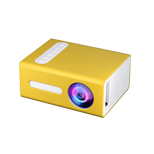 Portable USB LED TF AV 0.38x0.28in HD HDMI Mini Projector 1080P Cinema Home Projector Air Fresheners for Car Ice (B, One Size)