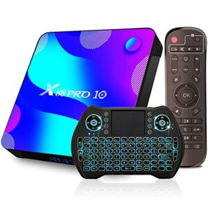 android tv box 2023 android 11.0 tv box 4gb ram 64gb rom 4k rk3318 with 2.4g 5g wifi bluetooth 4.0 with mini wireless keyboard android box ethernet lan usb 3.0 smart tv box android