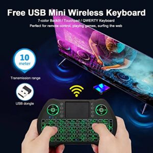 Android TV Box 2023 Android 11.0 TV Box 4GB RAM 64GB ROM 4K RK3318 with 2.4G 5G WiFi Bluetooth 4.0 with Mini Wireless Keyboard Android Box Ethernet LAN USB 3.0 Smart TV Box Android