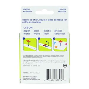 Glue Dots Adhesive Roll Mini Sticky Dots, 3/16-inch, Clear 300